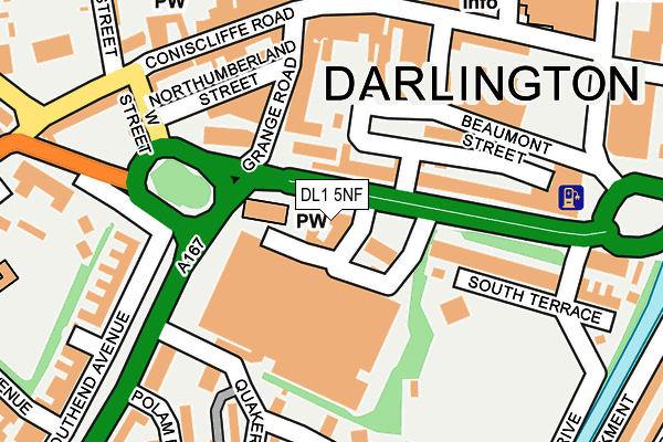 DL1 5NF map - OS OpenMap – Local (Ordnance Survey)