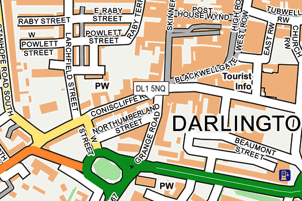 DL1 5NQ map - OS OpenMap – Local (Ordnance Survey)