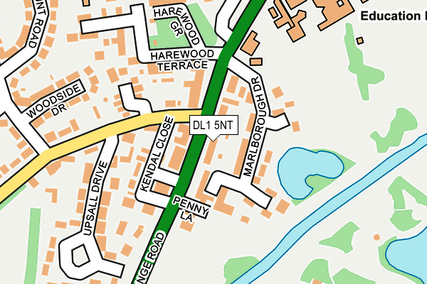 DL1 5NT map - OS OpenMap – Local (Ordnance Survey)