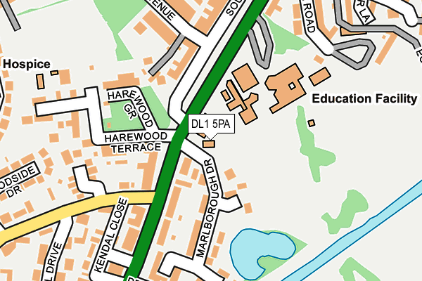 DL1 5PA map - OS OpenMap – Local (Ordnance Survey)
