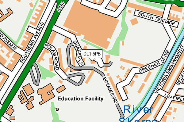 DL1 5PB map - OS OpenMap – Local (Ordnance Survey)