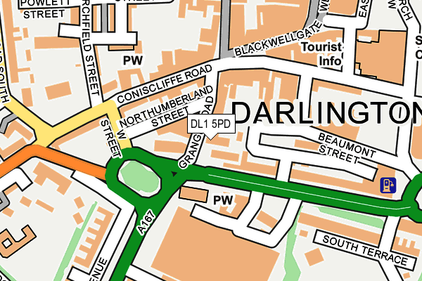 DL1 5PD map - OS OpenMap – Local (Ordnance Survey)