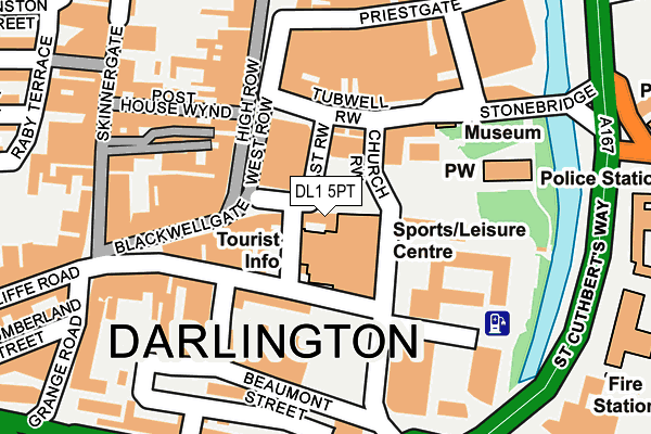 DL1 5PT map - OS OpenMap – Local (Ordnance Survey)