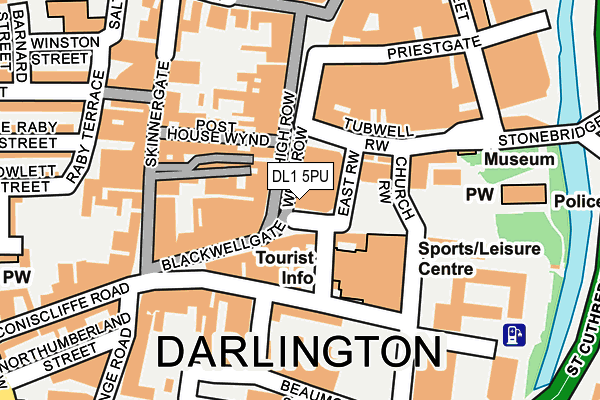 DL1 5PU map - OS OpenMap – Local (Ordnance Survey)