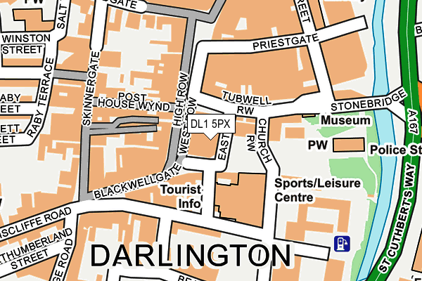 DL1 5PX map - OS OpenMap – Local (Ordnance Survey)