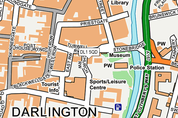 DL1 5QD map - OS OpenMap – Local (Ordnance Survey)