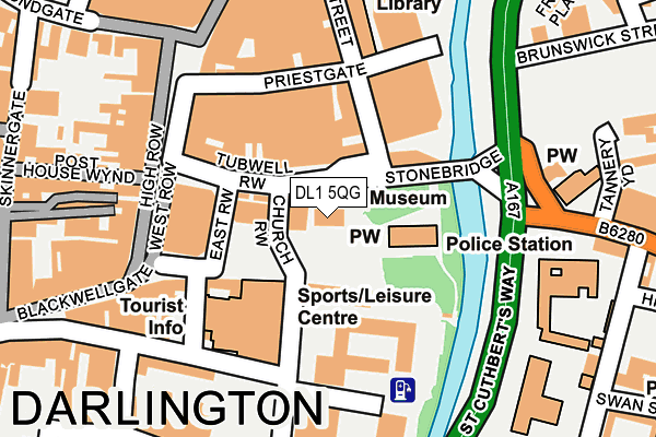 DL1 5QG map - OS OpenMap – Local (Ordnance Survey)