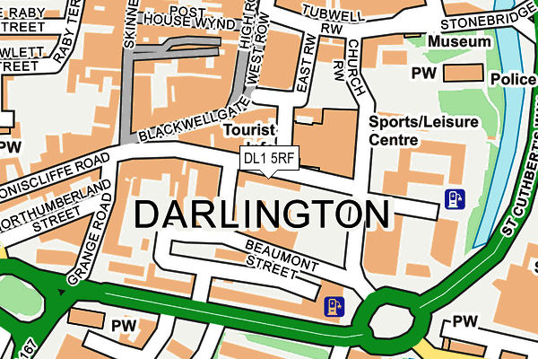 DL1 5RF map - OS OpenMap – Local (Ordnance Survey)