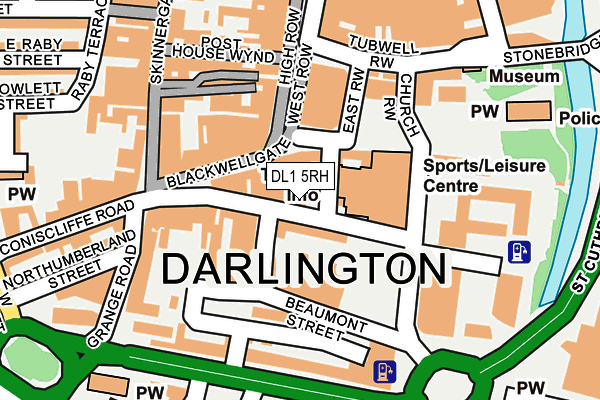 DL1 5RH map - OS OpenMap – Local (Ordnance Survey)