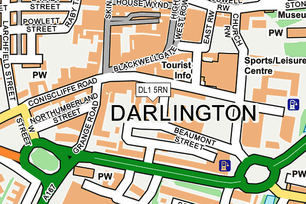 DL1 5RN map - OS OpenMap – Local (Ordnance Survey)