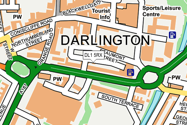 DL1 5RX map - OS OpenMap – Local (Ordnance Survey)