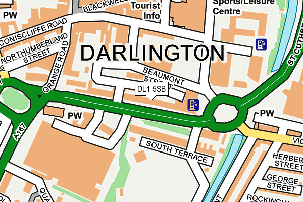 DL1 5SB map - OS OpenMap – Local (Ordnance Survey)