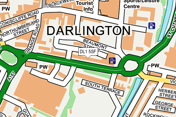 Map of DARLINGTON BEDDING CENTRE LIMITED(THE) at local scale