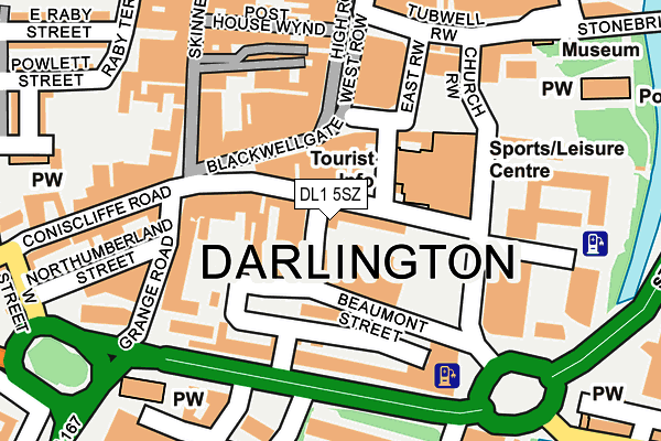 DL1 5SZ map - OS OpenMap – Local (Ordnance Survey)