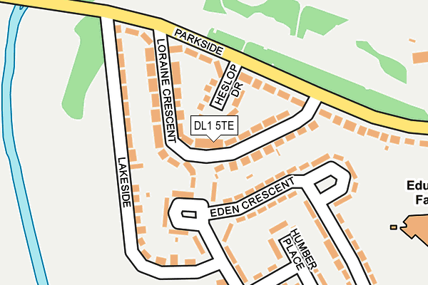 DL1 5TE map - OS OpenMap – Local (Ordnance Survey)