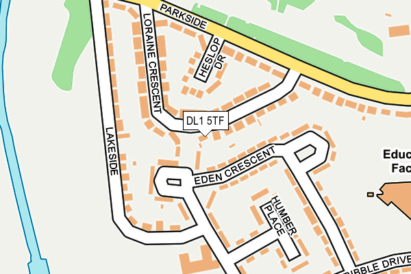 DL1 5TF map - OS OpenMap – Local (Ordnance Survey)