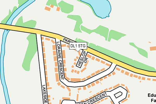 DL1 5TG map - OS OpenMap – Local (Ordnance Survey)