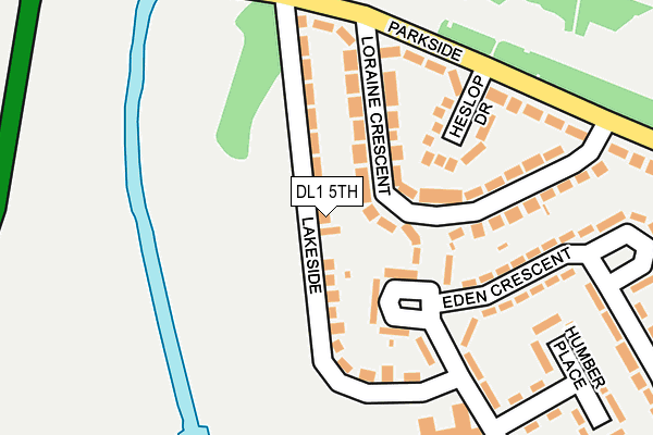 DL1 5TH map - OS OpenMap – Local (Ordnance Survey)
