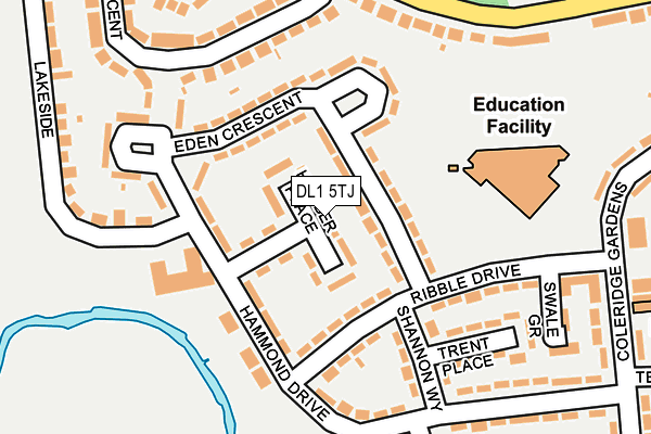 DL1 5TJ map - OS OpenMap – Local (Ordnance Survey)