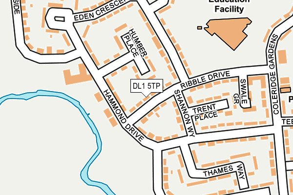 DL1 5TP map - OS OpenMap – Local (Ordnance Survey)