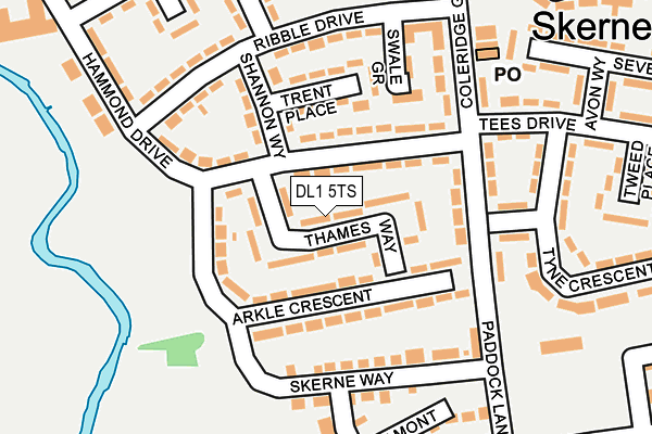 DL1 5TS map - OS OpenMap – Local (Ordnance Survey)