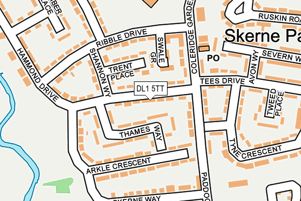 DL1 5TT map - OS OpenMap – Local (Ordnance Survey)