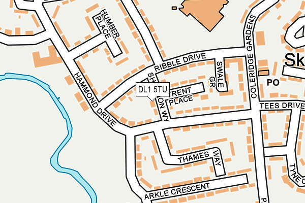 DL1 5TU map - OS OpenMap – Local (Ordnance Survey)