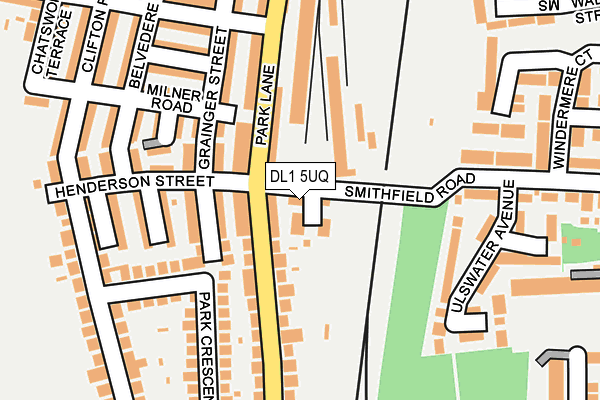 DL1 5UQ map - OS OpenMap – Local (Ordnance Survey)