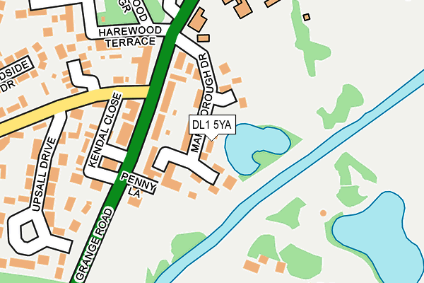 DL1 5YA map - OS OpenMap – Local (Ordnance Survey)