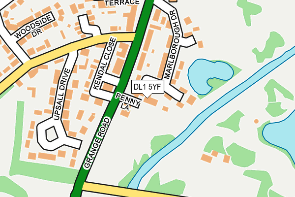 DL1 5YF map - OS OpenMap – Local (Ordnance Survey)