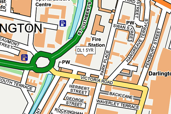 DL1 5YR map - OS OpenMap – Local (Ordnance Survey)