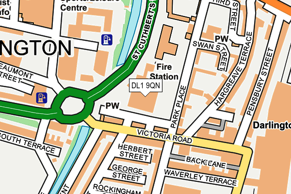 DL1 9QN map - OS OpenMap – Local (Ordnance Survey)