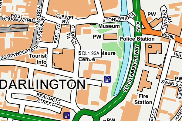 DL1 9SA map - OS OpenMap – Local (Ordnance Survey)