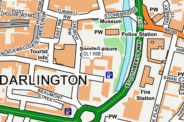 DL1 9SB map - OS OpenMap – Local (Ordnance Survey)