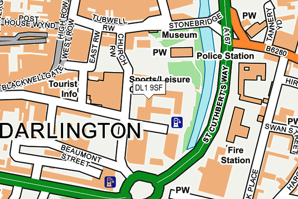 DL1 9SF map - OS OpenMap – Local (Ordnance Survey)