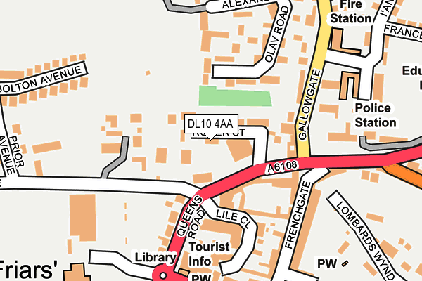 DL10 4AA map - OS OpenMap – Local (Ordnance Survey)