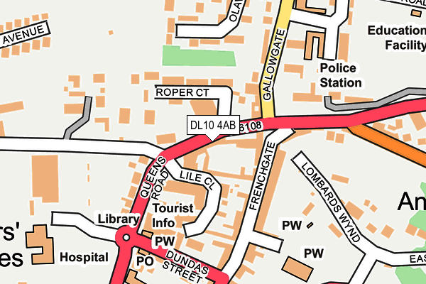 DL10 4AB map - OS OpenMap – Local (Ordnance Survey)