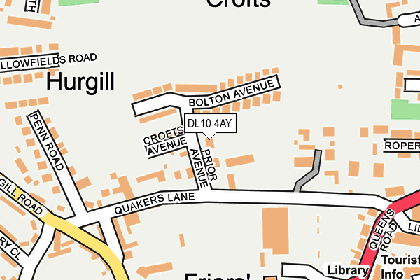 DL10 4AY map - OS OpenMap – Local (Ordnance Survey)