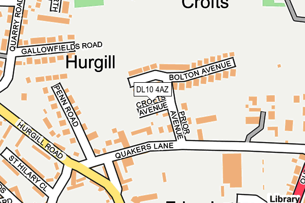 DL10 4AZ map - OS OpenMap – Local (Ordnance Survey)