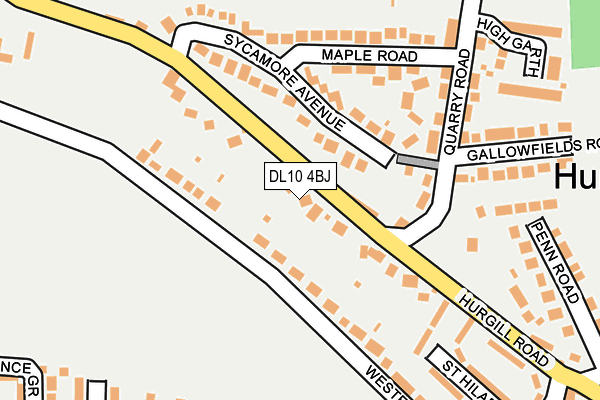 DL10 4BJ map - OS OpenMap – Local (Ordnance Survey)