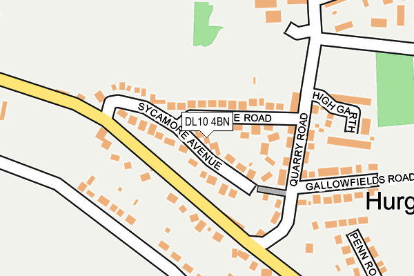 DL10 4BN map - OS OpenMap – Local (Ordnance Survey)