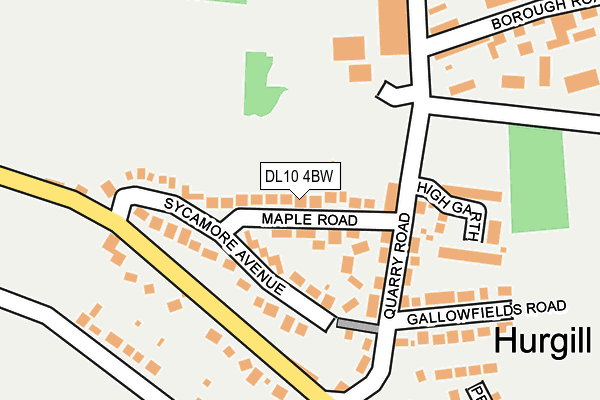 DL10 4BW map - OS OpenMap – Local (Ordnance Survey)