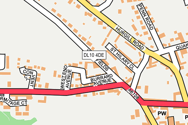 DL10 4DE map - OS OpenMap – Local (Ordnance Survey)