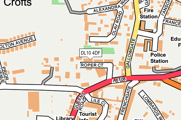 DL10 4DF map - OS OpenMap – Local (Ordnance Survey)