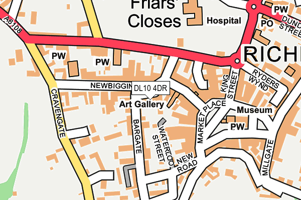 DL10 4DR map - OS OpenMap – Local (Ordnance Survey)