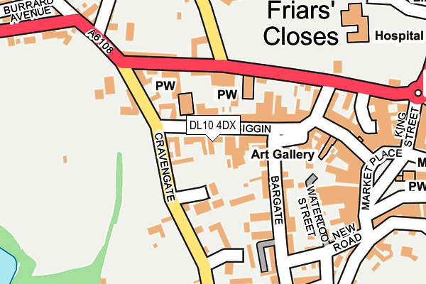 DL10 4DX map - OS OpenMap – Local (Ordnance Survey)