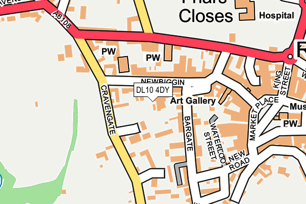 DL10 4DY map - OS OpenMap – Local (Ordnance Survey)