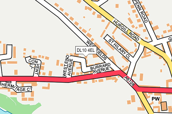 DL10 4EL map - OS OpenMap – Local (Ordnance Survey)