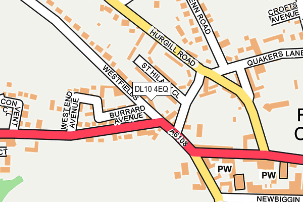 DL10 4EQ map - OS OpenMap – Local (Ordnance Survey)