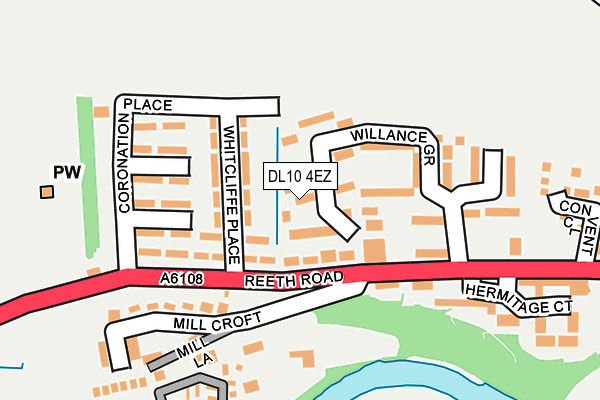 DL10 4EZ map - OS OpenMap – Local (Ordnance Survey)